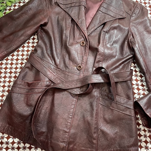 Vintage Norwest Belted Leather Jacket - Picture 2 of 14